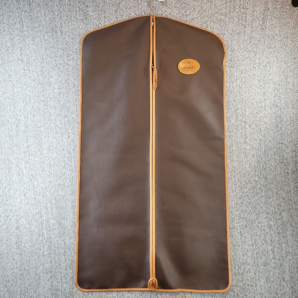 Vintage LE Aramis Faux Leather Classic Travel Garment Bag The Club Suiter No. 1